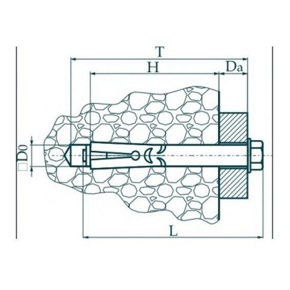 Чертеж анкерный болт с гайкой